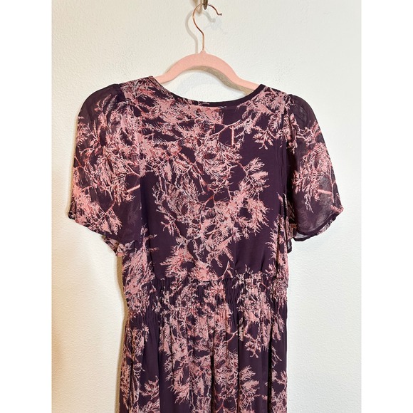 Anthropologie Somerset Tierd Maxi Dress Size M Purple Pink Floral Boho Bohemian - Picture 5 of 13